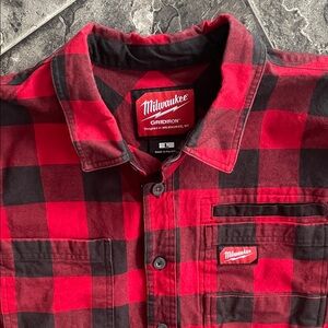 MILWAUKEE GRIDIRON Flannel Plaid Shirt Workwear Outdoor Grunge Cottagecore